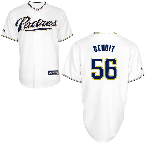 Joaquin Benoit #56 Youth Baseball Jersey-San Diego Padres Authentic Home White Cool Base MLB Jersey